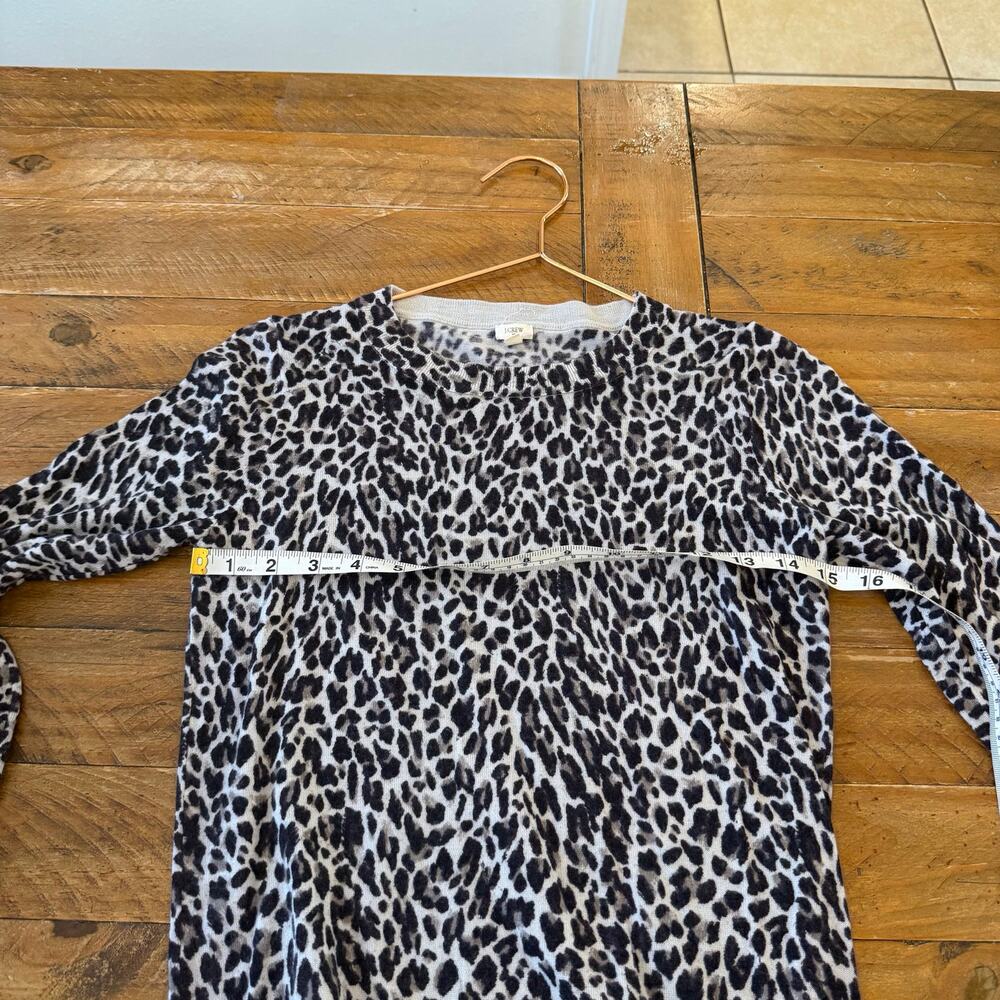J crew factory animal print merino wool lightweight sweater size small - Picture 6 of 6